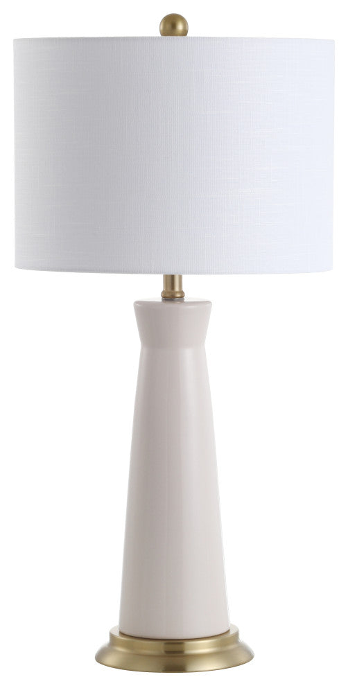 Hartley 29" Ceramic Column LED Table Lamp, Dusty Rose
