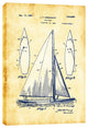 Epic Graffiti "Sailboat Vintage Patent Blueprint" Giclee Canvas Art, 12"x18"