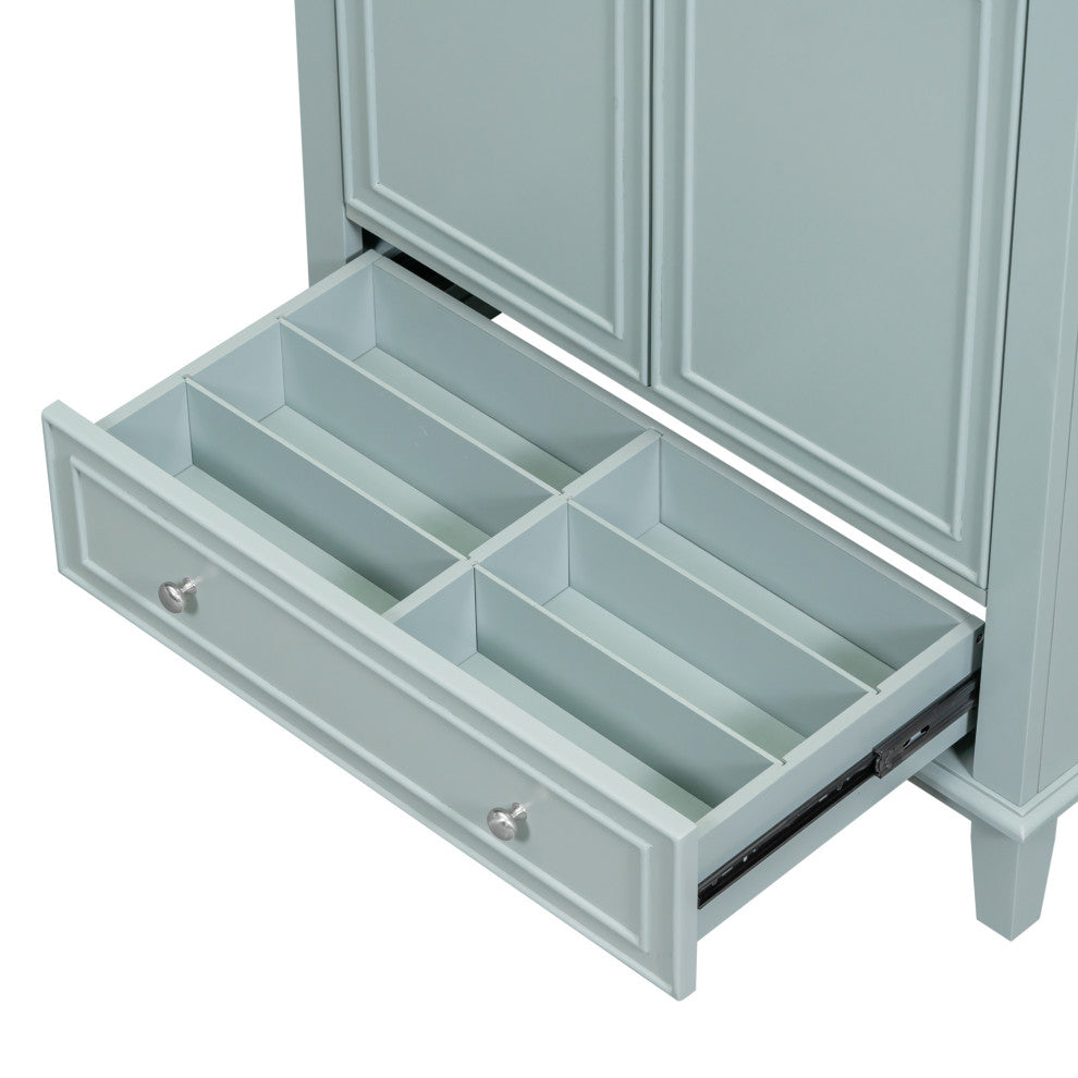 TATEUS 30" Green Bathroom Vanity with Sink - Modern Design, Functional Storage