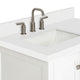 ARIEL Cambridge 37" Left Offset Rectangle Sink White Bathroom Vanity Quartz Top