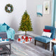 6' Swiss Alpine Faux Xmas Tree W/ 250 Clear LED Lights and 450 Bendable Branches