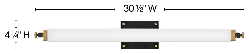 Hinkley Rollins Large Led Sconce, Black