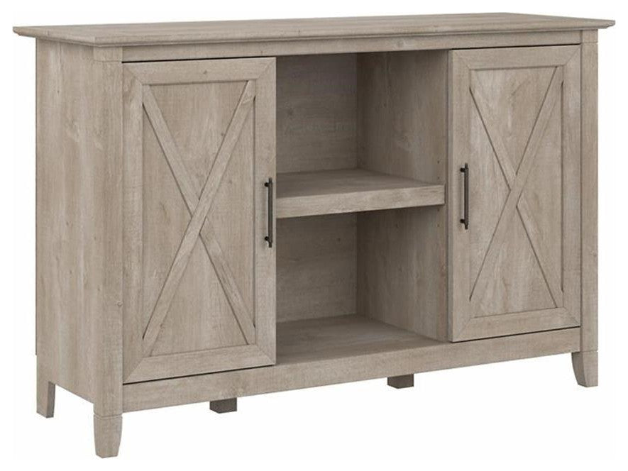 Key West Accent Cabinet with Doors in Washed Gray - Engineered Wood