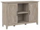 Key West Accent Cabinet with Doors in Washed Gray - Engineered Wood