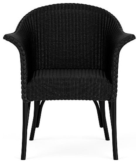 Lloyd Flanders All Seasons Dining Armchair, Padded Seat, Ebony