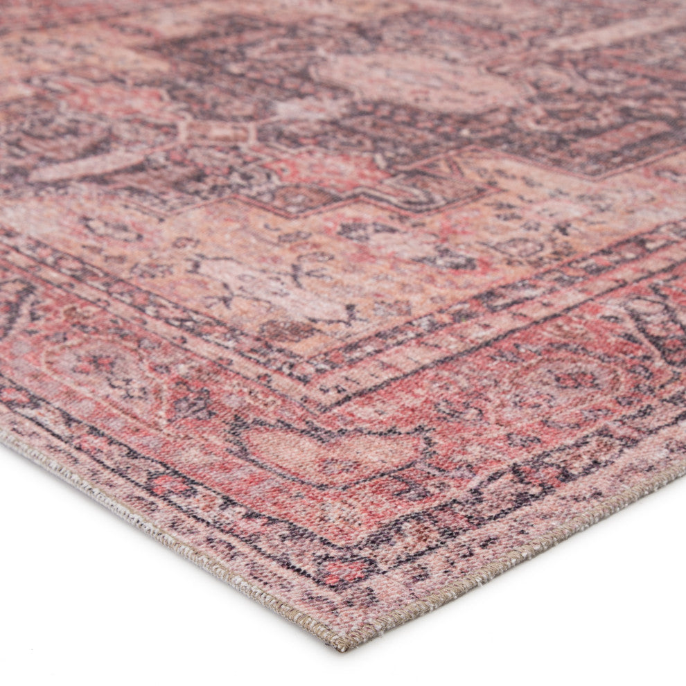 Machine Washable Jaipur Living Cosima Medallion Pink/Dark Purple Area Rug, 6'x9'