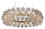 Bouquet 12-Light Drum Chandelier - Crystal/Gold