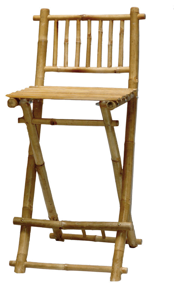 Bamboo Chair Folding Bar Stool, Set of 2