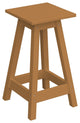 Poly Lumber Bar Stool, Cedar, Counter Height, Square