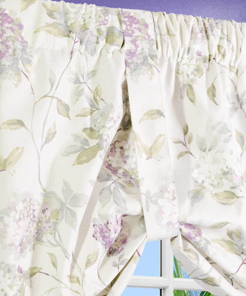 Abigail 60" x 22" Tie-up Valance, Lilac