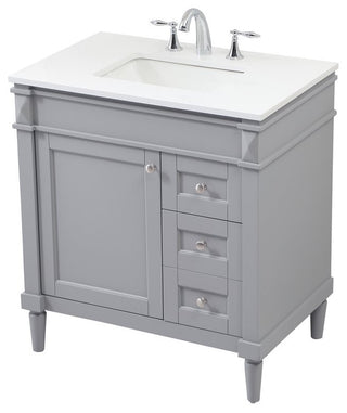 Home Living 21" Transitional Grey-Light Bathroom Vanity