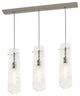 Spun 3 Light Linear Pendant, Clear Shades