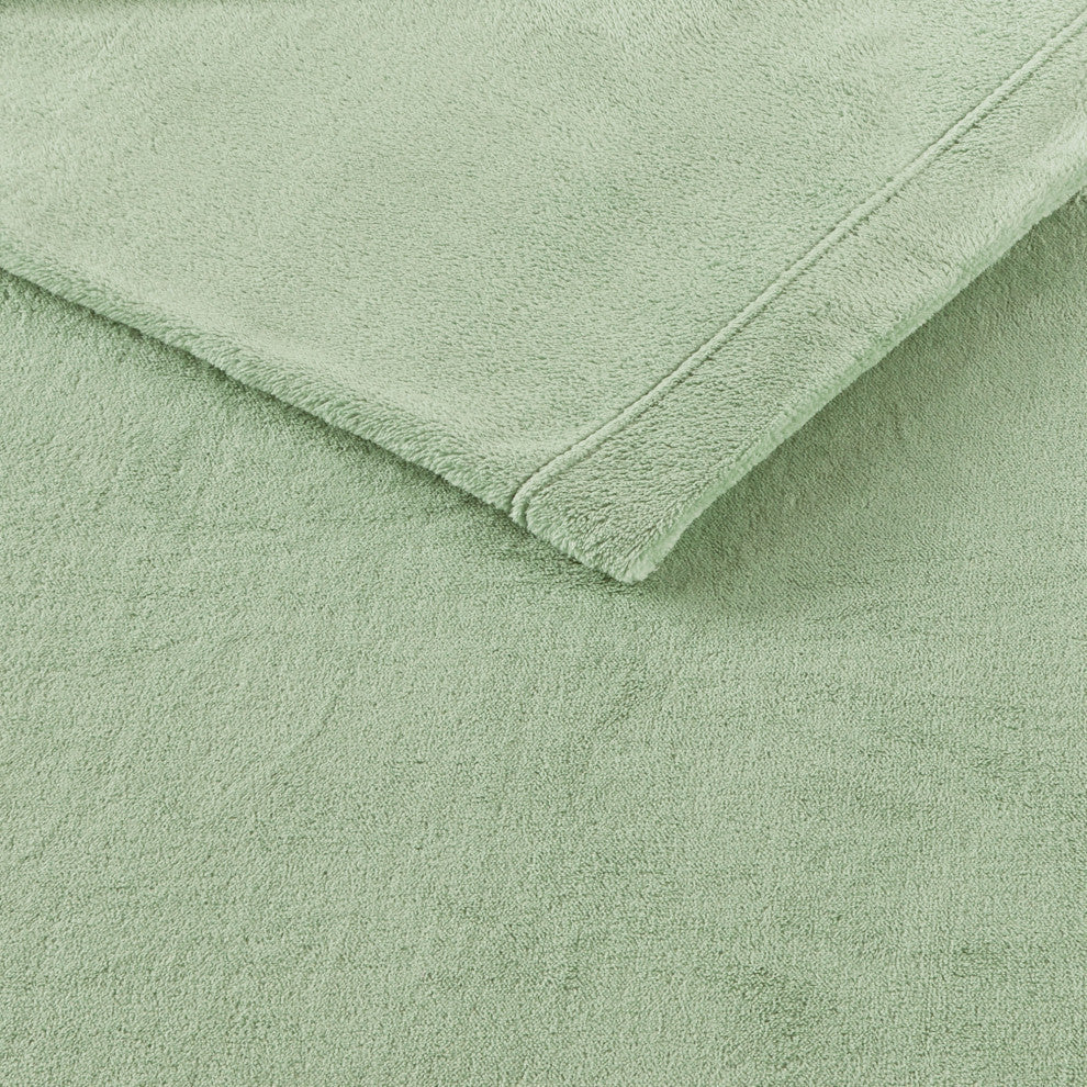 True North by Sleep Philosophy Knitted Plush Sheet Set, Green, Queen