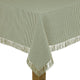 Homespun Fringed 100% Cotton Tablecloth, Sage, 70" Round
