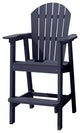 Rustic Adirondack Chairs Outdoor BarStools with Hight Back Design, Navy