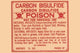 Carbon Bisulfide Carbon Disulfide - Poison - Paper Poster 20" x 30"