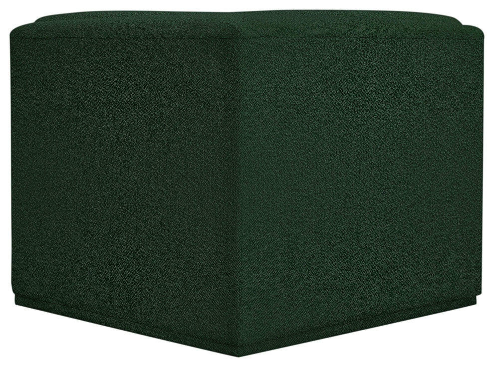 Ollie Black Boucle Fabric Chair, Green, Corner Chair