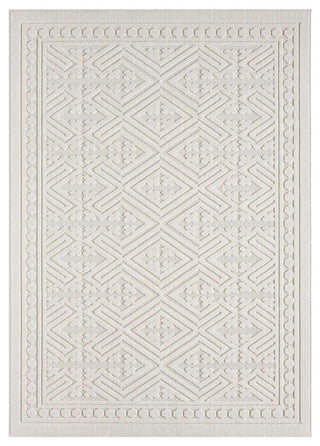 Nimes Diamond Framework Area Rug, Ivory, 2'3''x3'3''