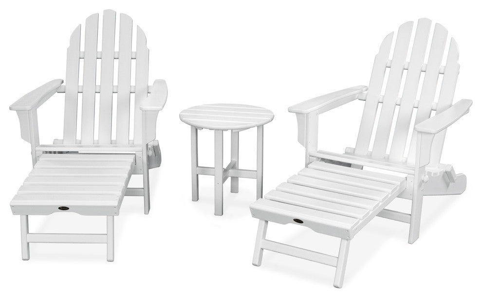 Cape Cod 3-Piece Ultimate Adirondack Set, Classic White