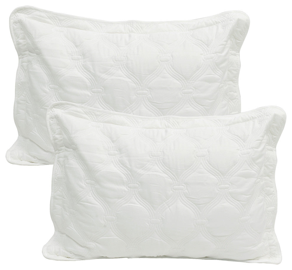 Bradley Down Alternative Quilts Set, White, Queen