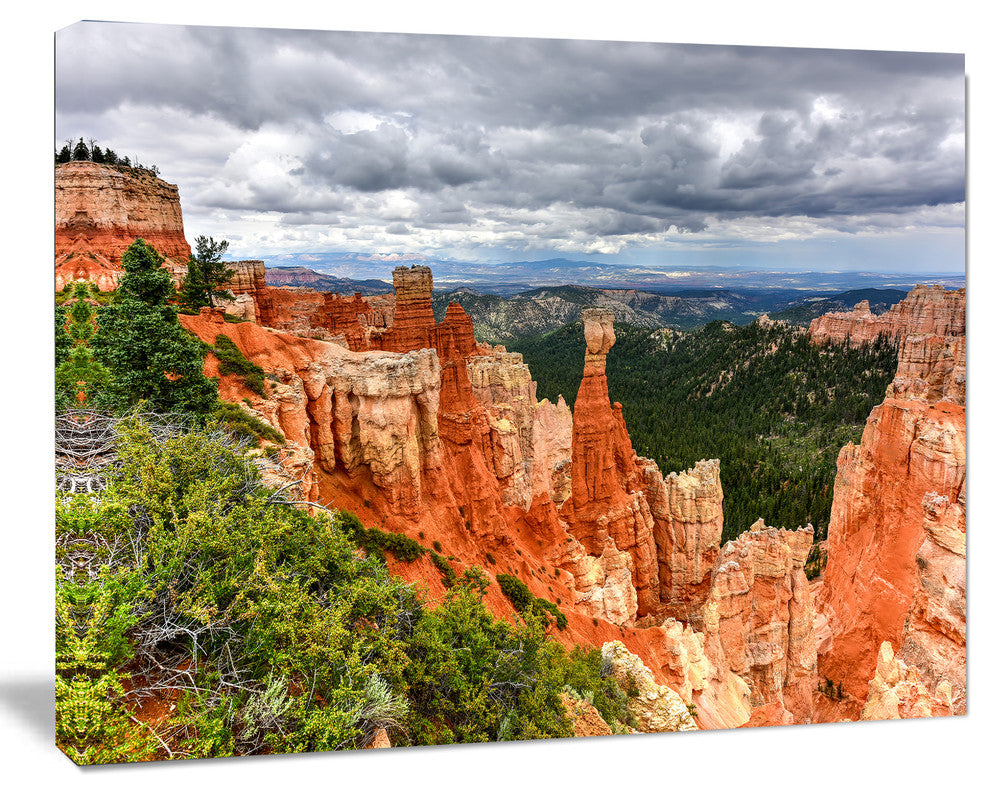 Bryce Canyon National Park, Landscape Canvas Art Print, 20"x12"