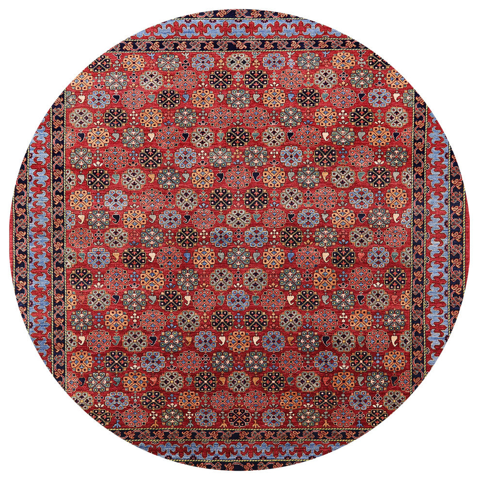 Ahgly Company Indoor Round Mid-Century Modern Area Rugs, 6' Round