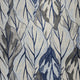 8'X11' Grey Navy Machine Woven Oversized Leaves Indoor Area Rug