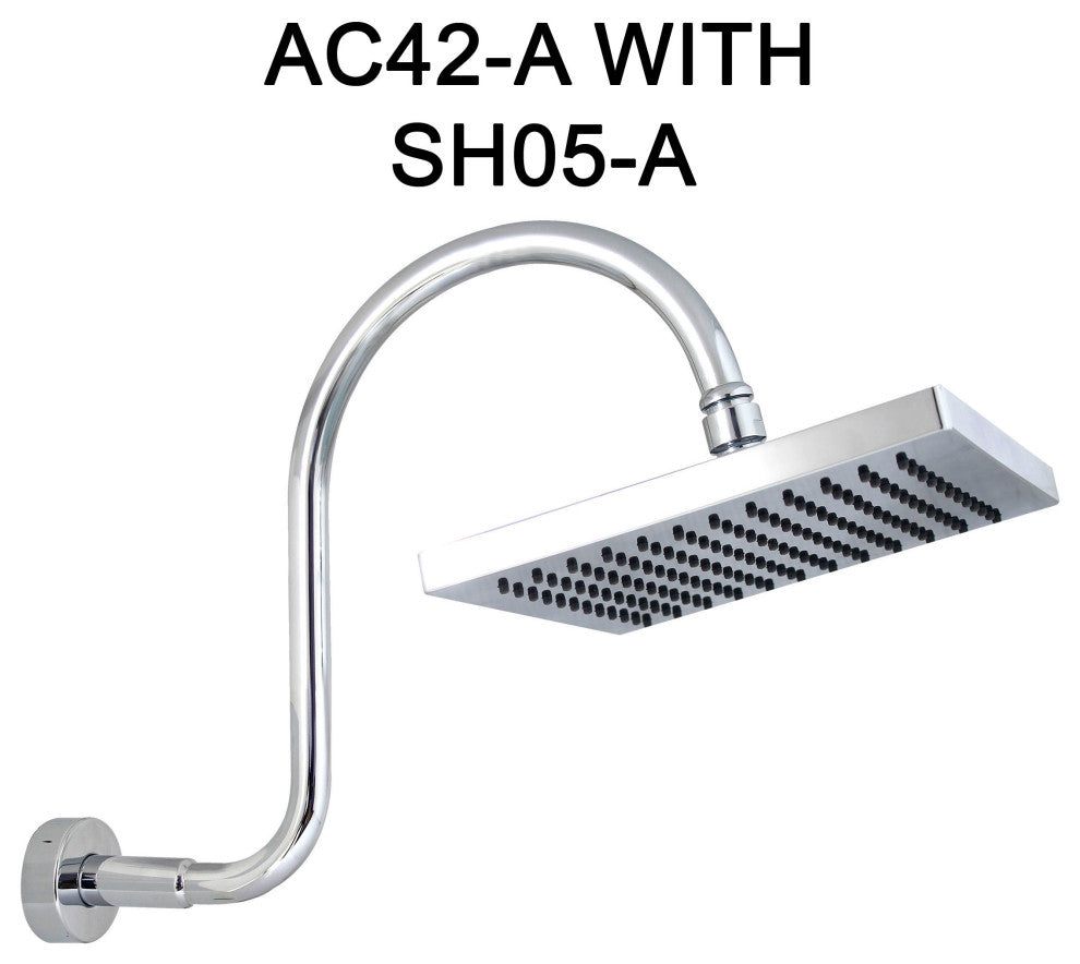 MODONA's 8" SQUARE Rain Shower Head -, Polished Chrome