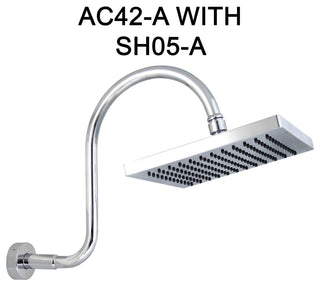 MODONA's 8" SQUARE Rain Shower Head -, Polished Chrome