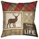 Laural Home Country Cabin IV Outdoor Decorative Pillow, 18"x18"