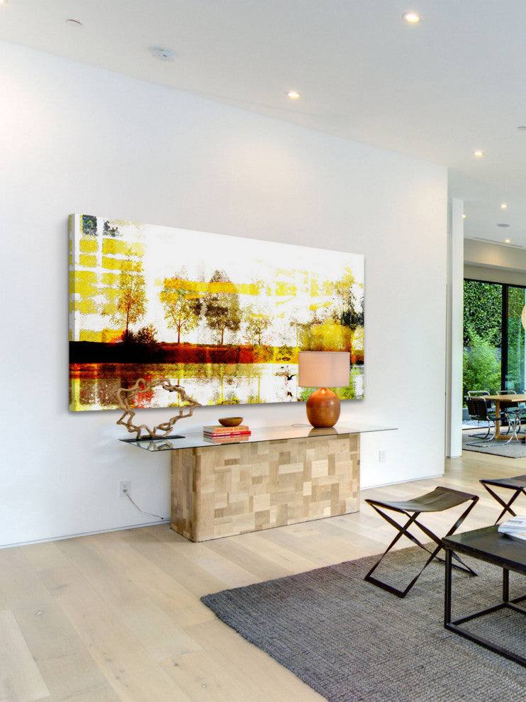 "Biscarrosse Lake" Fine Art Canvas Print, 24"x12"