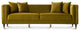 Mara Mid-Century Modern Luxury Tight Back Velvet Sofa, Mustard Yellow
