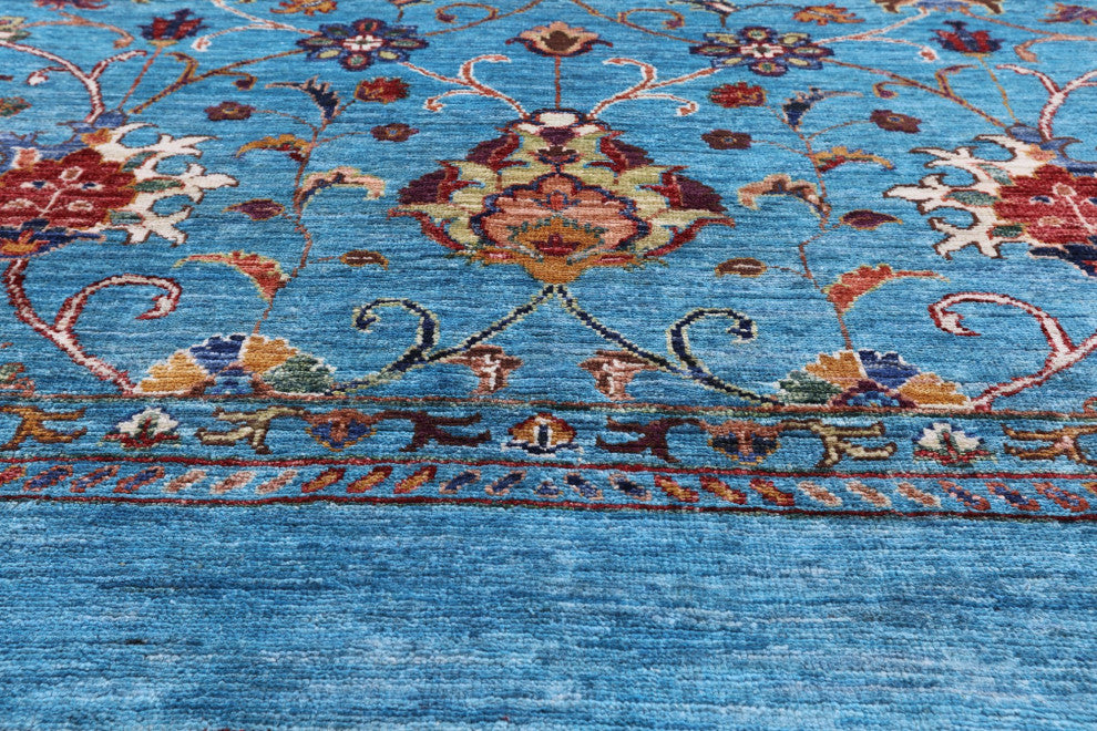 8' 4" X 9' 7" Hand Knotted Persian Tabriz Wool Rug Q7659