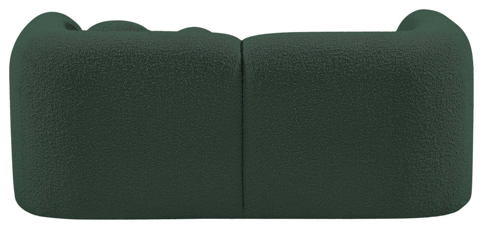 Emory Boucle Fabric Upholstered Upholstered Loveseat, Green