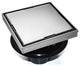 HEATGENE Square Shower Drain With Flat Cover With Base Flange, Brush, 6"