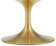 Coffee Table, Oval, Wood, Metal, Gold Dark Brown Brown Walnut, Modern, Lounge