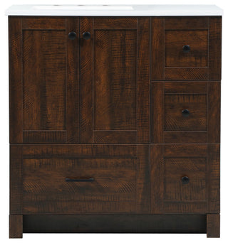 Home Living 19" Farmhouse Expresso-Light Bathroom Vanity