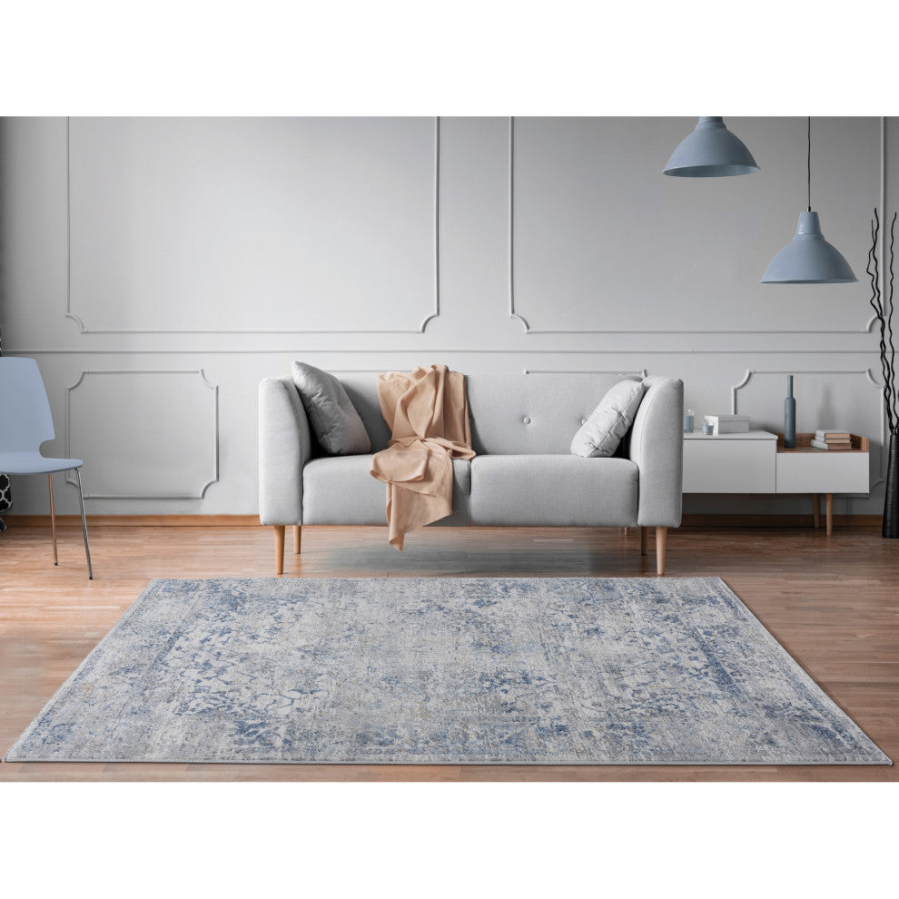 United Weavers Austin Clark Blue Runner Rug 2'7" x 7'4