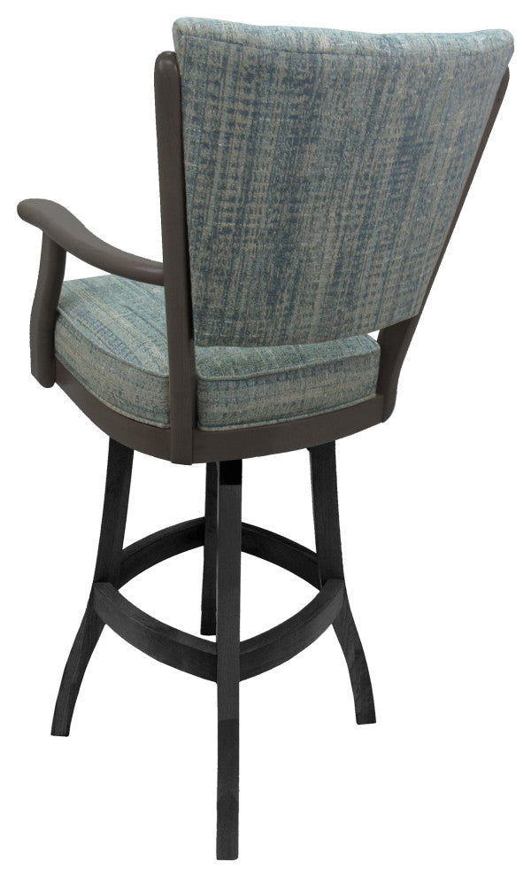 Classic Bar Stool, Watusi Aquatint, Dark Gray, 30"