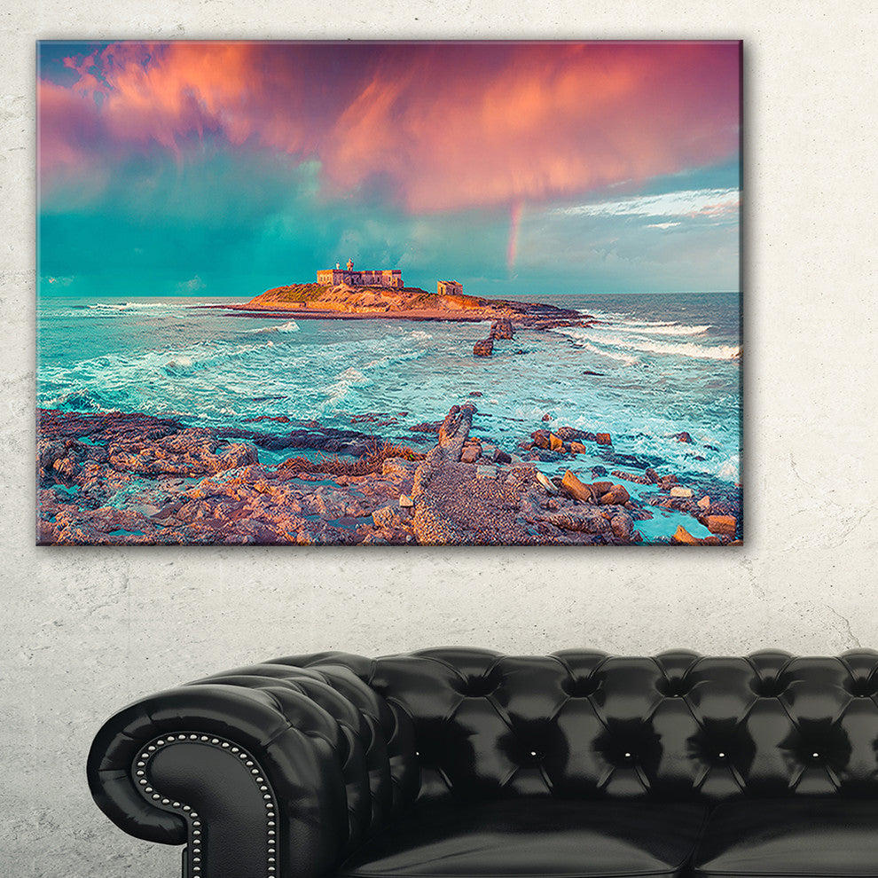 "Blue Waters in Spring" Seascape Canvas Photo Print, 32"x16"