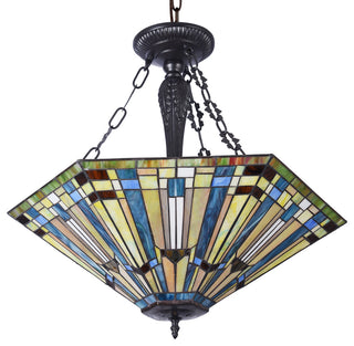 Kinsey 3-Light Mission Large Inverted Ceiling Pendant 24"