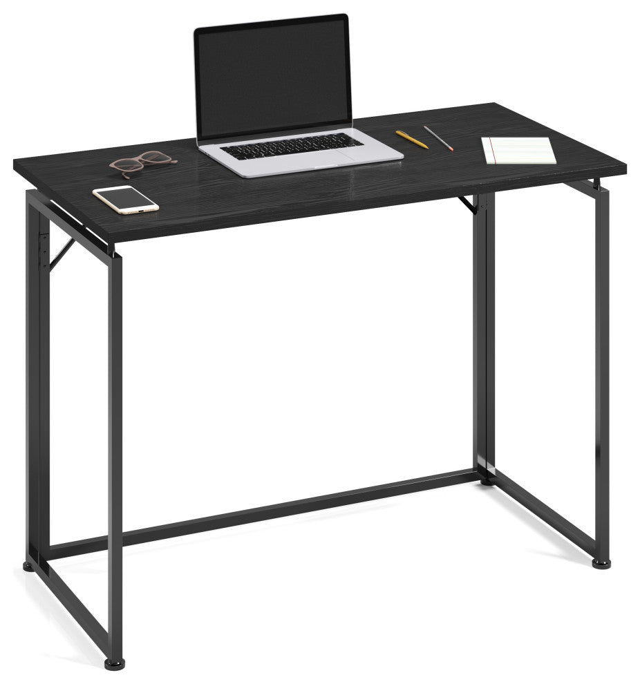 Techni Mobili Space Saving Folding Desk, Black