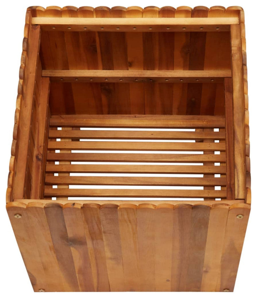 vidaXL Garden Raised Bed 19.6"x19.6"x19.6" Solid Acacia Wood