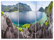 "The Lagoon Panorama" Art Print Canvas, 3 Panels, 36"x28"