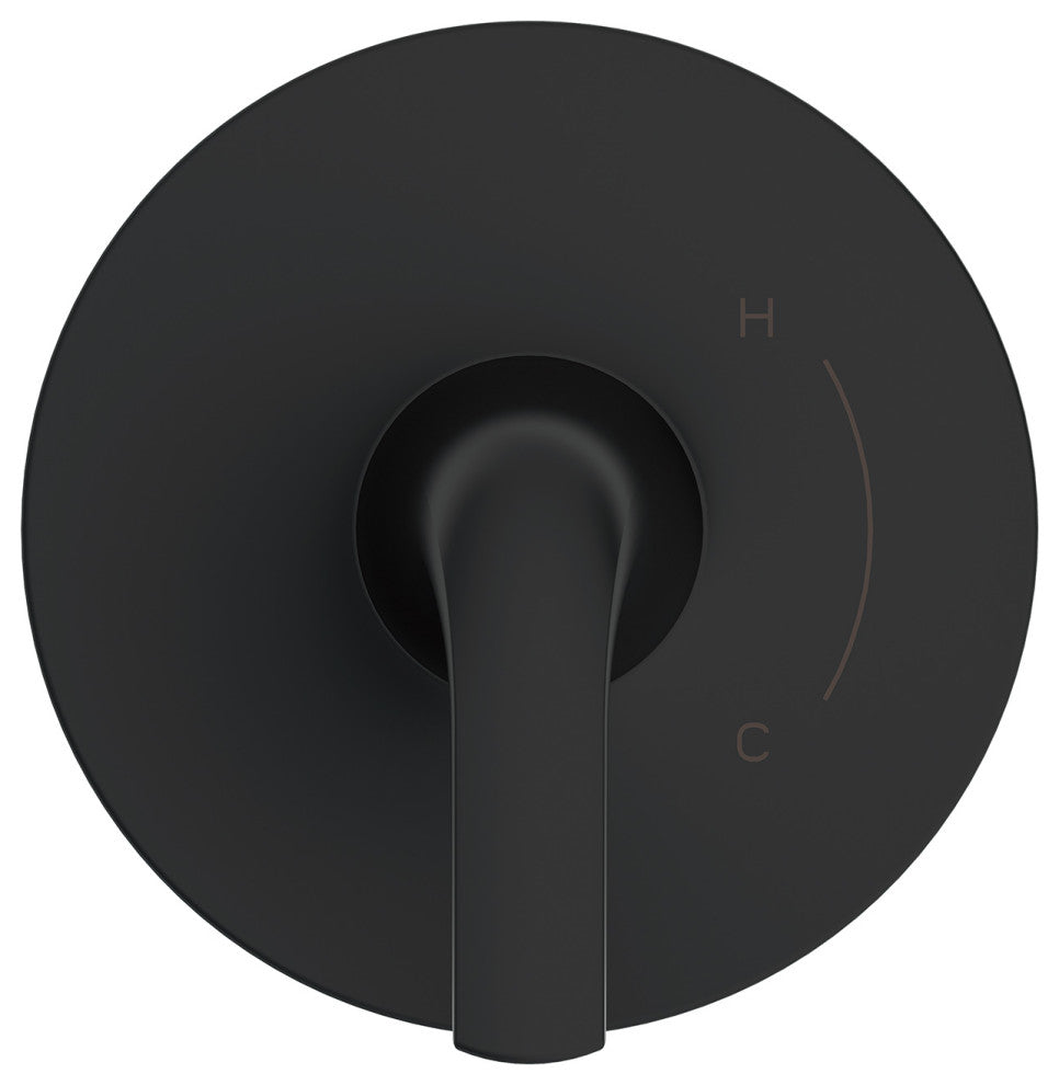 Lemora Single Handle Valve Only Trim Kit, Satin Black