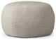 Jaxx Ellis Ottoman Shearling Faux-Lamb Plush Pouf, Smoke, Large