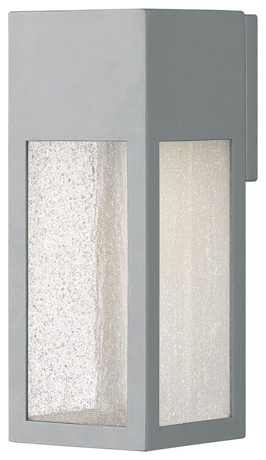 Hinkley Rook Small Wall Mount Lantern, Titanium