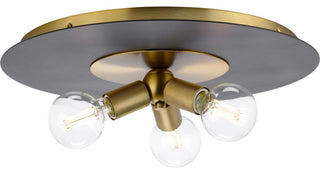 Trimble Collection Three-Light Brushed Bronze 18" Flush Mount