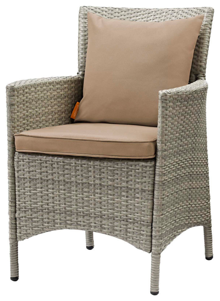Lounge Sectional Sofa Chair Set, Rattan, Wicker, Gray Brown, Outdoor