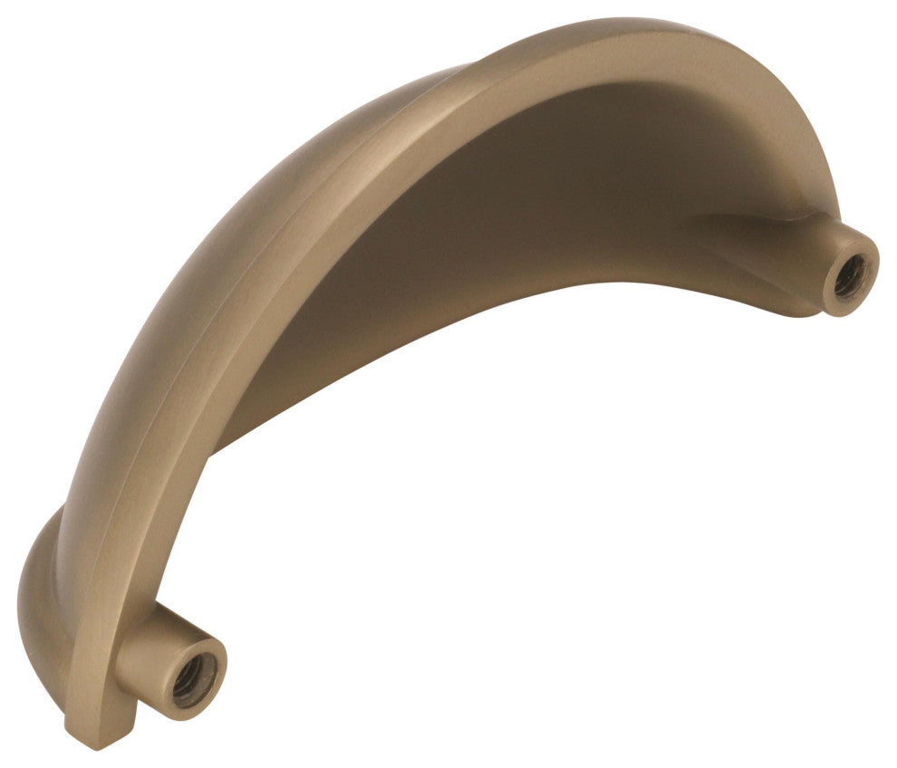 Amerock Traditional 3" 76 mm Center-to-Center Cabinet Cup Pull, Golden Champagne